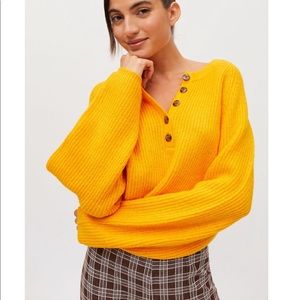 NWT UO Golden Loose Fit BDG Harlow Henley Sweater